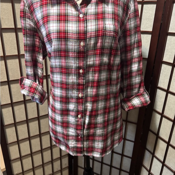 Tommy Hilfiger Red and White Plaid Shirt - Picture 2 of 3